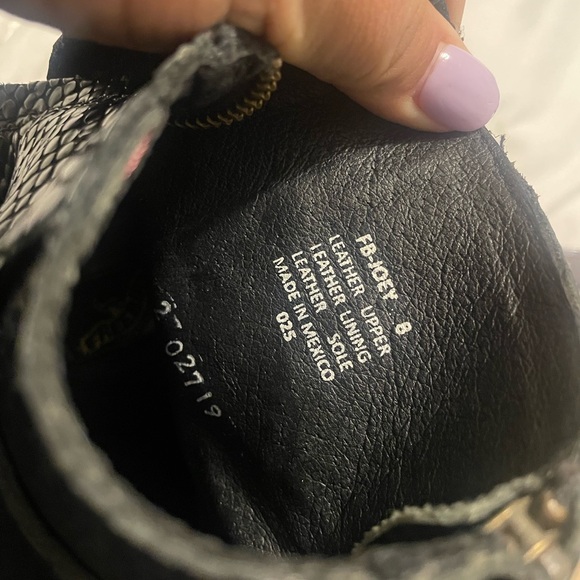 Black Joey Snake Ankle Boots - Picture 4 of 5